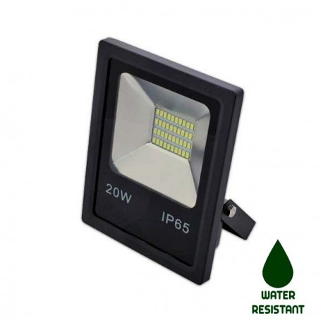 PROYECTOR LED PLANO 20W SMD NEGRO